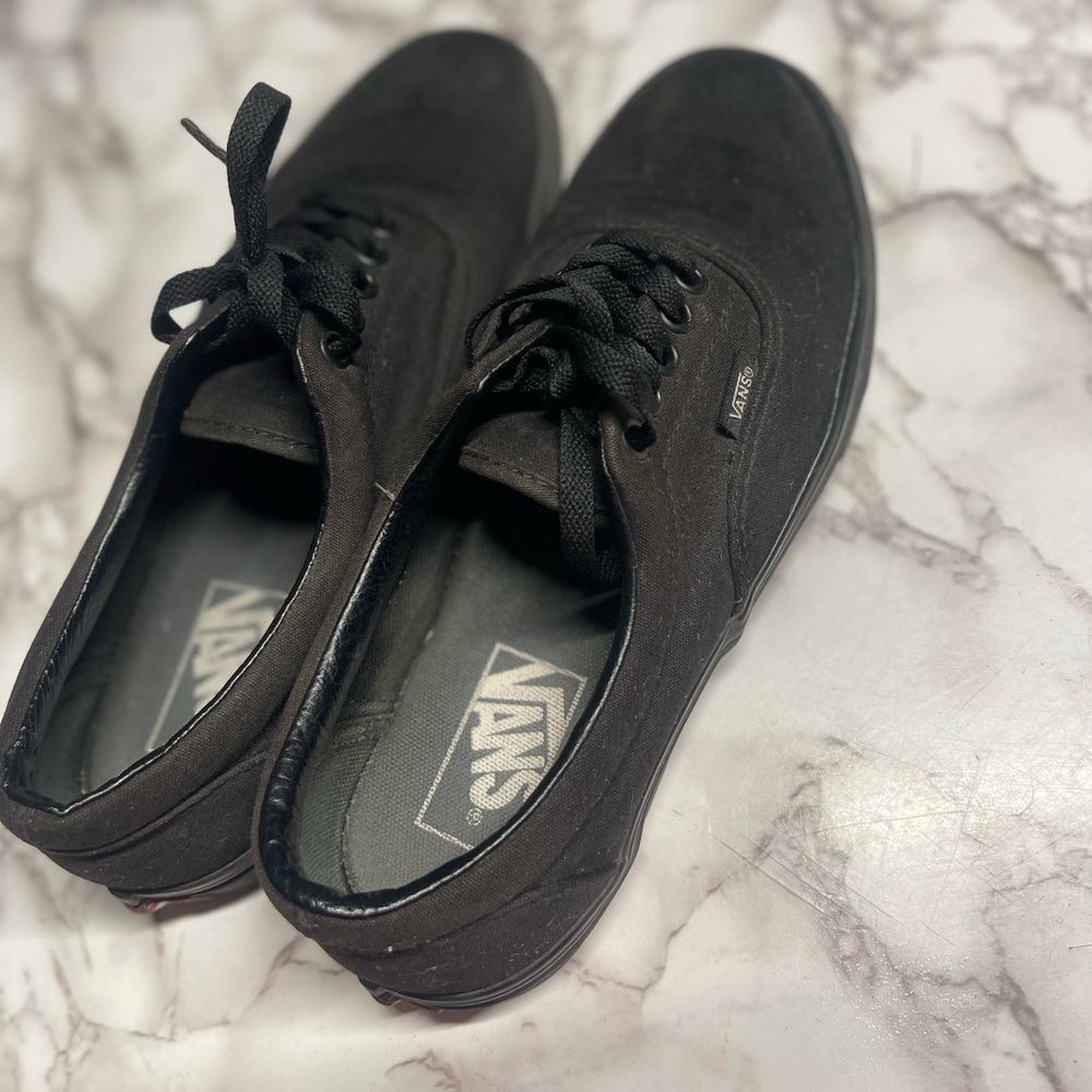 Vans Low Top Canvas Sneakers Black Men's 10.5